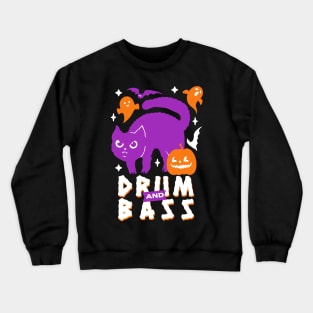 DRUM AND BASS  - Halloween Steez (Purple/white) Crewneck Sweatshirt